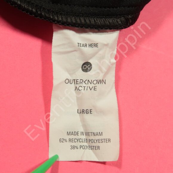 Outerknown Jogger Mens Large Black Warm Up Knit Pants - Picture 7 of 8